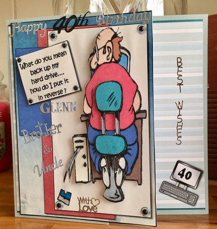 Norman is Having Computer Trouble Decoupage by Suzanne Kavanagh