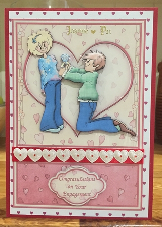 Engagement Card Topper & Decoupage by Suzanne Kavanagh