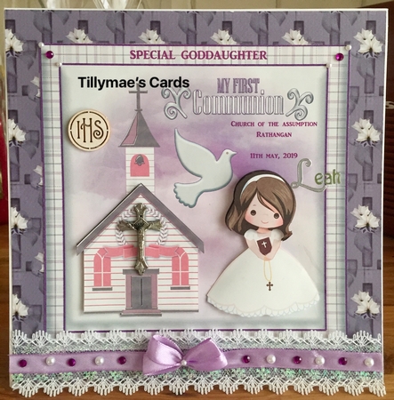 Purple Cross Backing Paper Horizontal by Suzanne Kavanagh