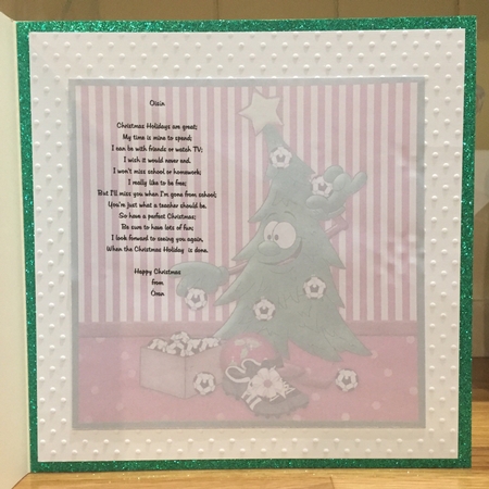 Football Fan's Christmas Tree Card Topper & Decoupage 8x8 by Suzanne Kavanagh