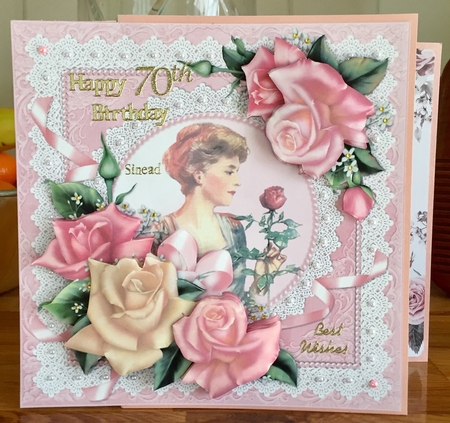 8x8 Elegant Vintage Lady with Edwardian Roses Mini Kit by Suzanne Kavanagh