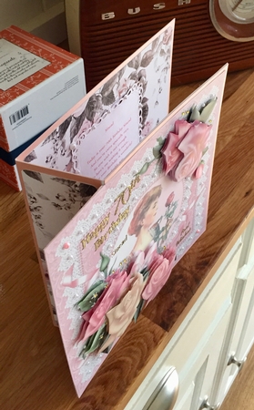 8x8 Elegant Vintage Lady with Edwardian Roses Mini Kit by Suzanne Kavanagh