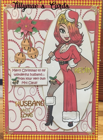 Merry Christmas from Mrs Claus Husband/partner Quick Card by Suzanne Kavanagh