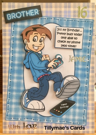 Teen Boy Too Busy to Check His Phone by Suzanne Kavanagh