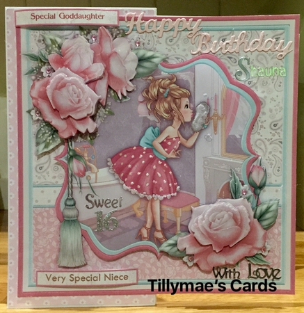 Pretty in Pink 8x8 Mini Kit & Decoupage by Suzanne Kavanagh