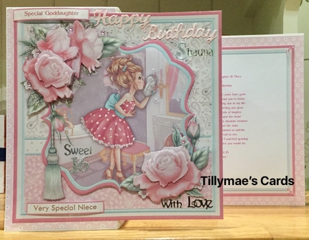Pretty in Pink 8x8 Mini Kit & Decoupage by Suzanne Kavanagh