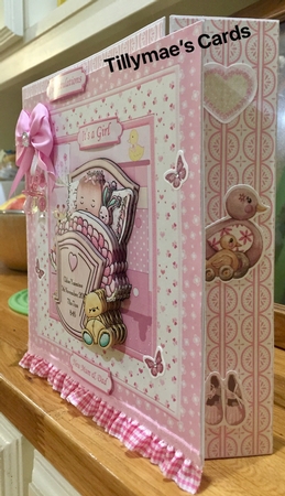 Cute Cradle New Baby Girl 8x8 Mini Kit & Decoupage by Suzanne Kavanagh