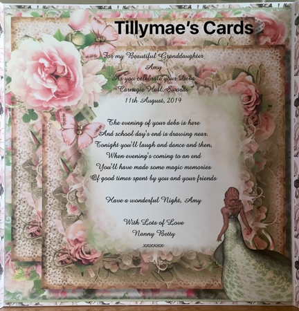 The Silk Green Dress Card Front Kit by Suzanne Kavanagh