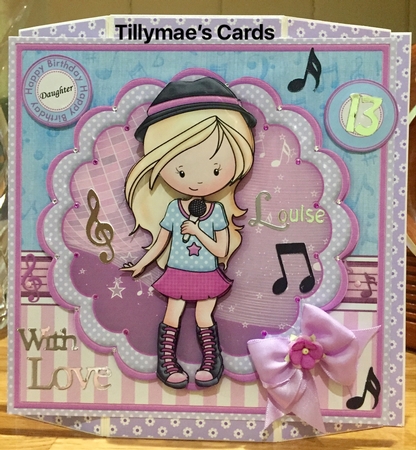 You Rock Girl 8x8 Singing Girl Mini Kit & Decoupage by Suzanne Kavanagh