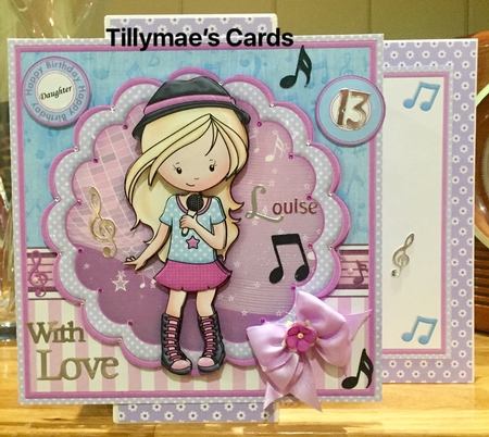 You Rock Girl 8x8 Singing Girl Mini Kit & Decoupage by Suzanne Kavanagh