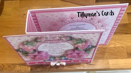 Pink Spring Rose Mothers Day Verse 8x8 Decoupage Mini Kit by Suzanne Kavanagh