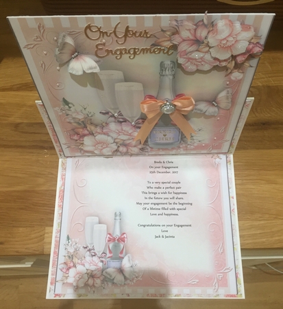 Wedding/anniversary Champagne Card Front Kit by Suzanne Kavanagh