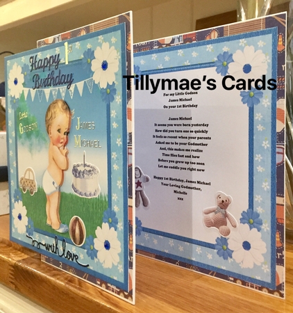New Baby Boy Card Insert (blank) by Suzanne Kavanagh