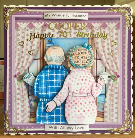 Romantic Oldies 8x8 Birthday Retirement Anniversary Decoupage Kit by Suzanne Kavanagh