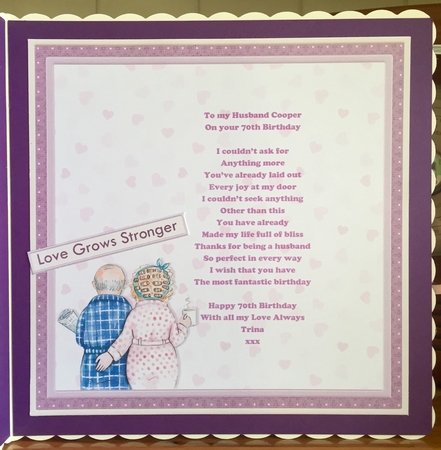 Romantic Oldies 8x8 Birthday Retirement Anniversary Decoupage Kit by Suzanne Kavanagh