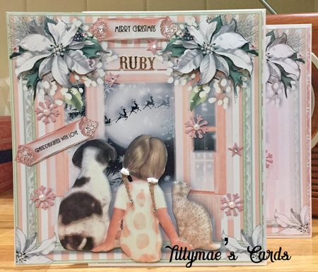 Little Girl Waiting For Christmas Card Front Kit by Suzanne Kavanagh