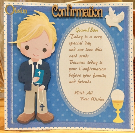 Lovely Boys Comfirmation Card with Verse ( Blond Hair) by Suzanne Kavanagh