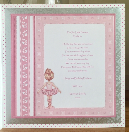 LITTLE BALLERINA 7.5 Decoupage & Insert Mini Kit by Suzanne Kavanagh