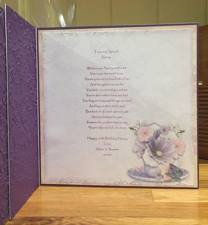 The Mixed Floral Teacup Card Front Kit by Suzanne Kavanagh