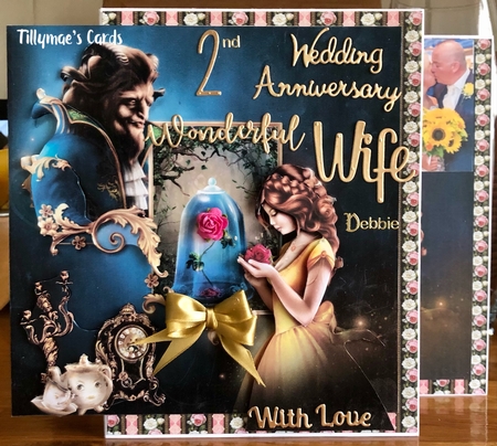 Fairy Tales - The Enchanted Rose - Tale As Old As Time 1 - Special 3D Decoupage + Insert & Tag by Suzanne Kavanagh