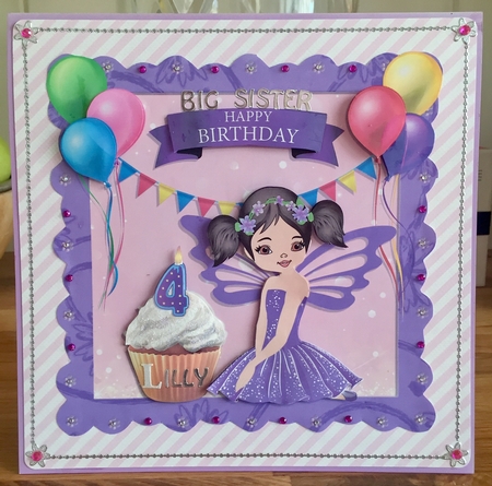 FAIRY CAKE CARD AGE 4 by Suzanne Kavanagh