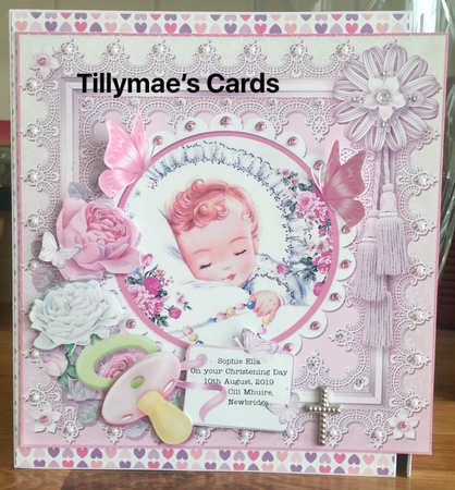 New Baby Girl Card Front Mini Kit  by Suzanne Kavanagh