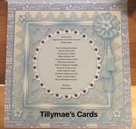 New Baby Boy Card Front Mini Kit  by Suzanne Kavanagh