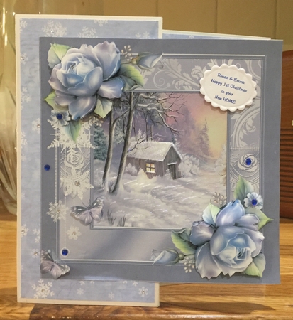 Winter Cabin Snowflakes & Porcelain Roses by Suzanne Kavanagh