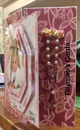 Christening Baby Girl Card Front Kit by Suzanne Kavanagh
