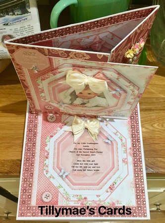 Christening Baby Girl Card Front Kit by Suzanne Kavanagh