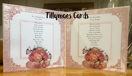The Peony Teacup Card Front Kit by Suzanne Kavanagh