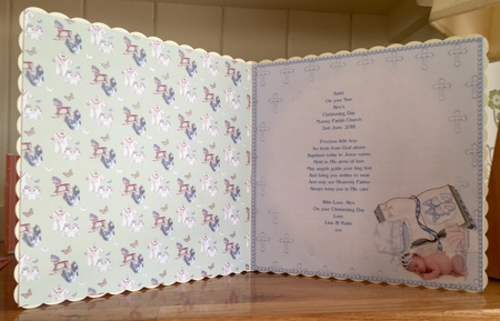 8x8 sweet angel boy Christening day mini kit by Suzanne Kavanagh