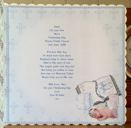 8x8 sweet angel boy Christening day mini kit by Suzanne Kavanagh