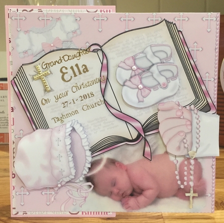 8x8 sweet angel girl Christening day mini kit by Suzanne Kavanagh