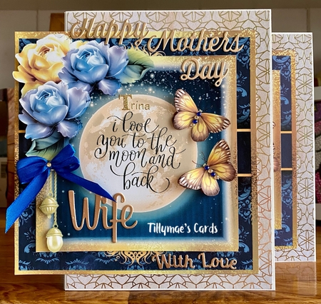 I Love You To The Moon And Back Card Front Kit by Suzanne Kavanagh