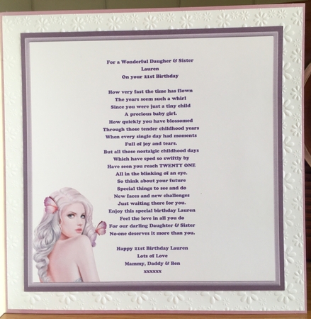 AMETHYST LADY & ROSES 8x8 Decoupage & Insert Mini Kit by Suzanne Kavanagh