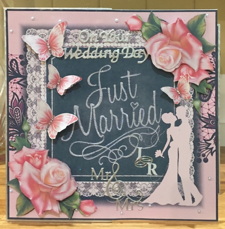 Just Married Card Front Kit by Suzanne Kavanagh