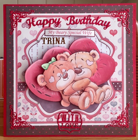 SNUGGLE BEARS 7.5 Decoupage & Insert Mini Kit by Suzanne Kavanagh