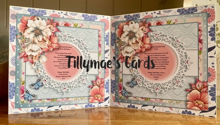 Beautiful Butterfly Blue Card Front Kit by Suzanne Kavanagh