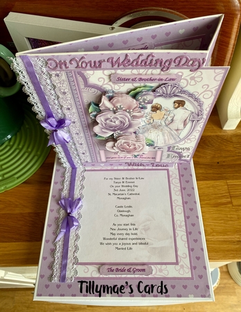 Wedding Day LOVE BROUGHT YOU TOGETHER 8x8 Decoupage Mini Kit & Insert by Suzanne Kavanagh
