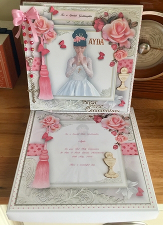 Holy Communion Dark Hair Card Front Kit by Suzanne Kavanagh
