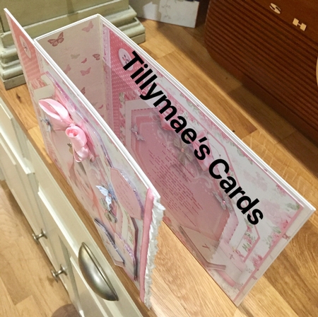 Christening Baby Girl Card Front Kit by Suzanne Kavanagh