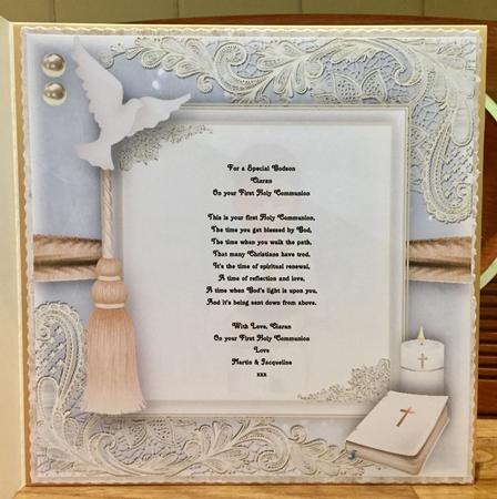 Communion/Confirmation Boy card Front Kit by Suzanne Kavanagh