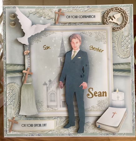 Confirmation Older Teen Boy Card Front Kit by Suzanne Kavanagh