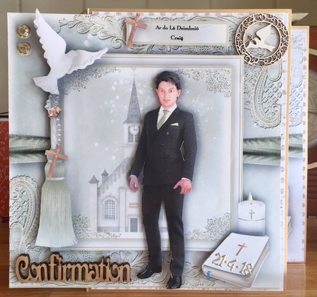 Confirmation Older Teen Boy Dark Hair Card Front Kit by Suzanne Kavanagh