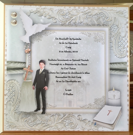Confirmation Older Teen Boy Dark Hair Card Front Kit by Suzanne Kavanagh