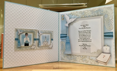 Communion Young boy blonde card front kit by Suzanne Kavanagh