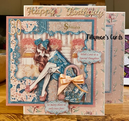 CLASSY & FABULOUS BLUE 7.5 Decoupage & Insert Mini Kit by Suzanne Kavanagh