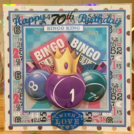 BINGO QUEEN OR KING 7.5 Decoupage & Insert Mini Kit by Suzanne Kavanagh