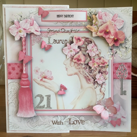 Flowers In Her Hair Orchid Card Kit by Suzanne Kavanagh